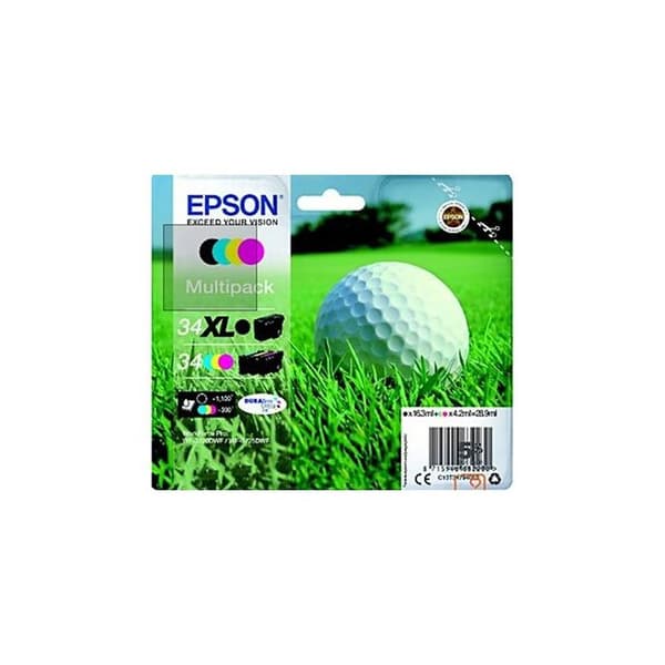 Epson DURABrite Ultra 34XL bläckpatron - Svart, Cyan, Magenta, Gul - Paket med 4