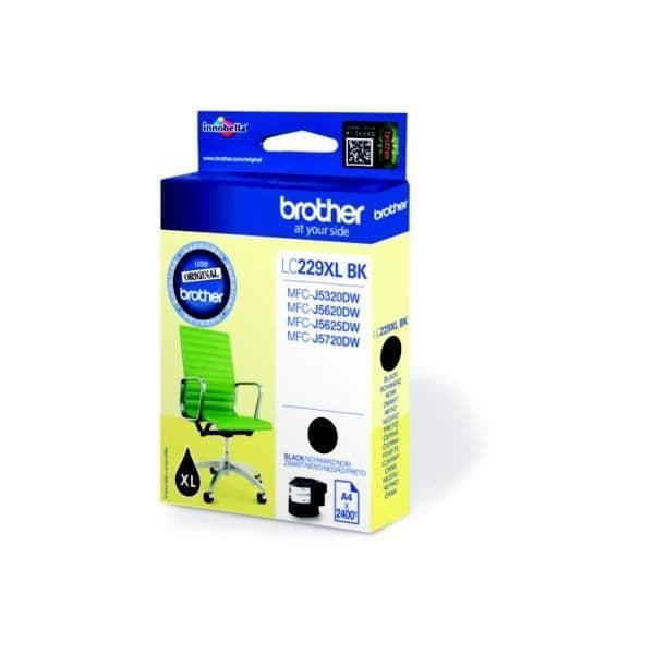 Brother LC229XLBKBP bläckpatron - Svart - BROTHER - Paket med 1 - Upp till 2400 sidor ISO/IEC 24711