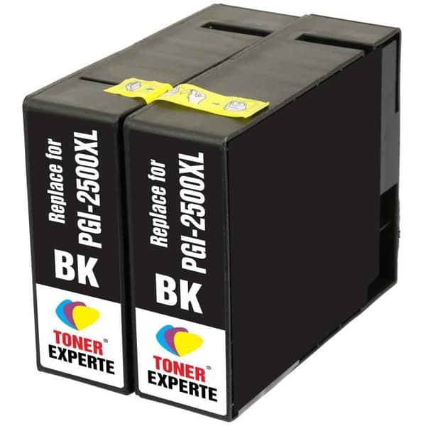 PGI-2500XL PGI-2500XLBK 2 svarta kompatibla bläckpatroner Canon MAXIFY MB5350 iB4050 MB5050 MB5150 MB5450 iB4150 MB5455 MB5155