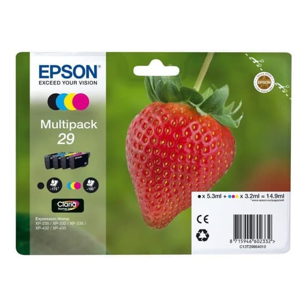Epson 29 multipack bläckpatron - Paket med 4 - svart, gul, cyan, magenta