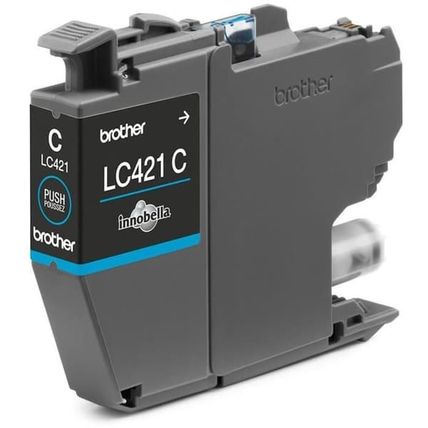 LC421C bläckpatron - BROTHER - Cyan standardkapacitet 200 sidor - För DCP -J1050DW, MFC -J1010DW och DCP -J1140DW