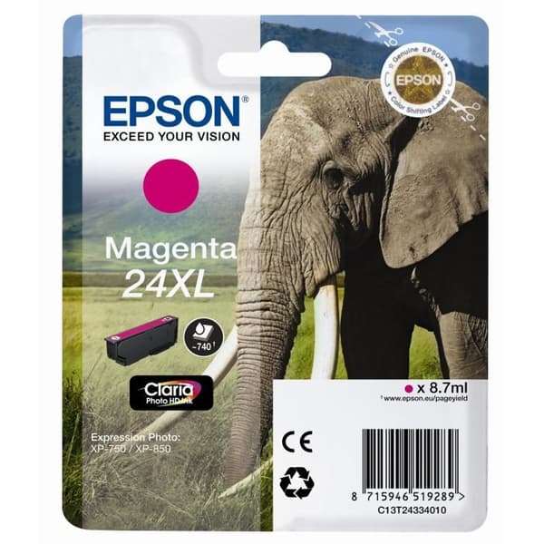Epson T2433 XL Elephant Magenta bläckpatron
