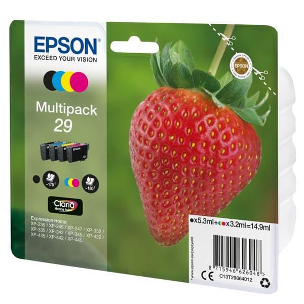 Epson Claria Home 29 Multipack bläckpatron - Strawberry Series - Cyan, Magenta, Gul, Svart