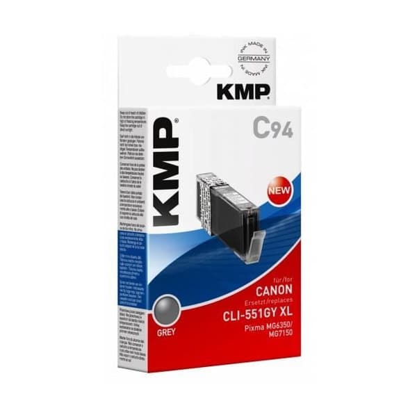 KMP C94 grå bläckpatron kompatibel med Canon CLI-551 GY XL