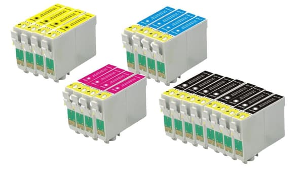Pixojet Mustepatruunat Epson T0551 - T0554 - C13T05514010, 20 kpl alennuspakkaus 364 ml