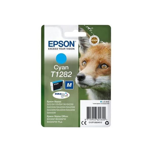 EPSON T1282 cyan bläckpatron - Fox (C13T12824012)