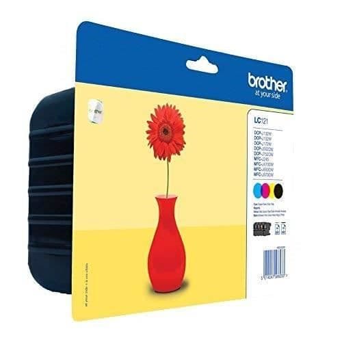 BROTHER LC-121 bläckpatron - svart, magenta, cyan, gul - bläckstråleskrivare - 1-pack