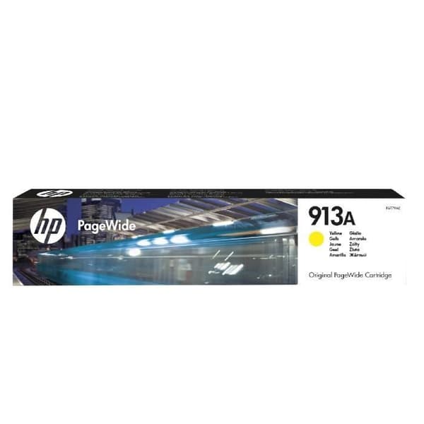 HP 913A gul original PageWide-blækpatron (F6T79AE) til HP PageWide 377/452/477