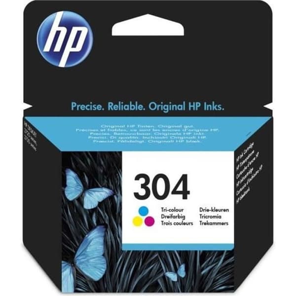 HP 304 trefärgad originalbläckpatron (N9K05AE) för HP DeskJet 2620/2630/3720/3730