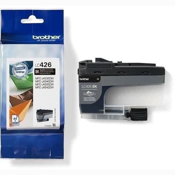 LC426BK mustekasetti - BROTHER - Musta, vakiokapasiteetti 3000 sivua - MFC-J4340DW, MFC-J4540DW ja MFC-J4540DWXL -laitteille