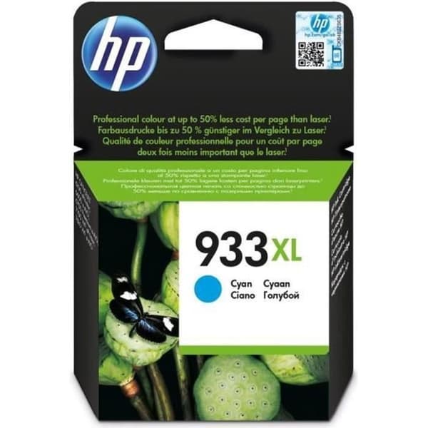 HP 933XL højtydende cyan original blækpatron (CN054AE) til HP OfficeJet 6100/6600/6700/7100/7510/7610