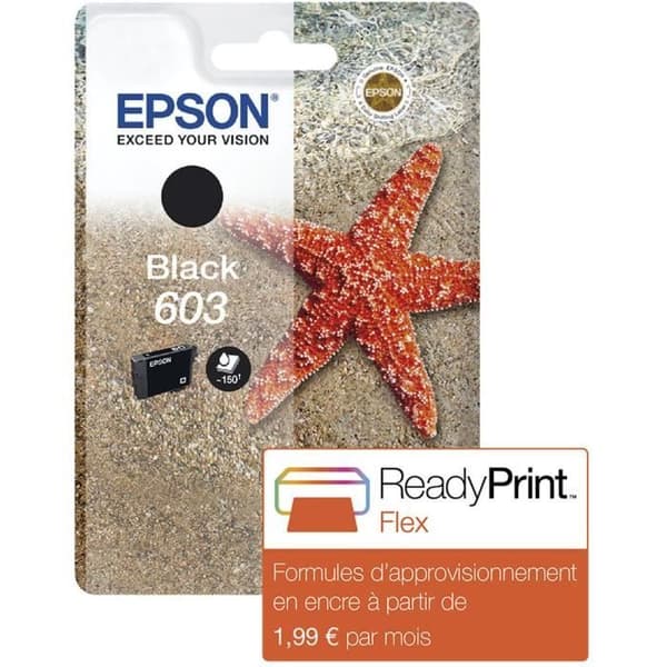 EPSON 603 svart bläckpatron - sjöstjärna (C13T03U14010)