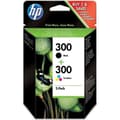 Miniatyrbillede 1 af 6: HP 300 2-pak sorte og trefarvede originale blækpatroner (CN637EE) til DeskJet F4580 og Photosmart C4680/C4795