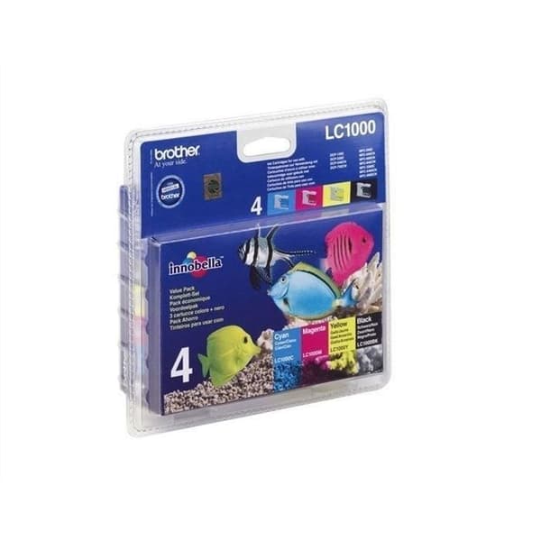 Brother LC1000 blækpatroner multipakke farve