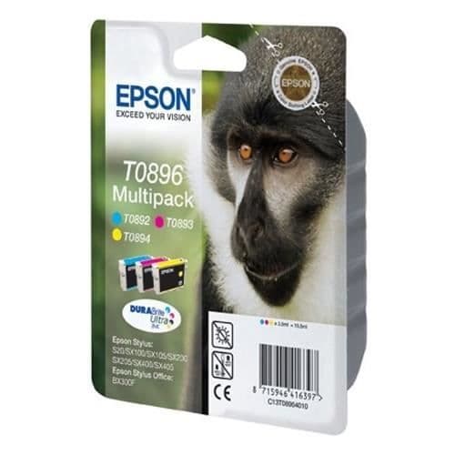 EPSON Multipack T0896 - Monkey - Cyan, Magenta, Gul (C13T08954010)
