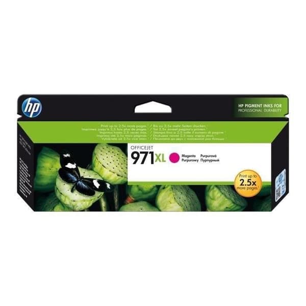 HP 971XL alkuperäinen riittoisa magenta mustekasetti (CN627AE) HP Officejet Pro X451/X476/X551/X576 -tulostimiin