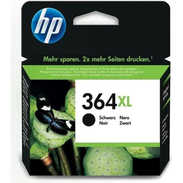 HP 364XL sort original blækpatron med høj kapacitet (CN684EE) til HP DeskJet 3070A og HP Photosmart 5525/6525