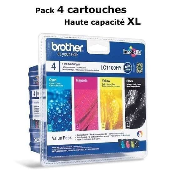 Brother LC1100HY blækpatroner, multipakke, farve