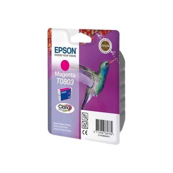 Epson T0803 Magenta original blisterförpackning med radioakustiskt larm bläckpatron för Stylus Photo P50,...
