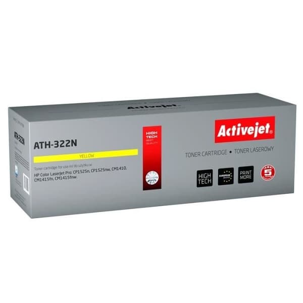 Tonerpatron - Activejet - ATH-322N - Gul - Kompatibel med HP - 1300 sidor