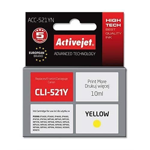 Active Jet ACC - 521Y Canon PGI - 520 bläckpatron