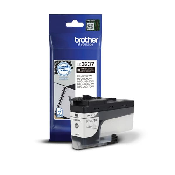 Bläckpatron - BROTHER - LC-3237BK - Svart - 3000 sidor - 1 förpackning