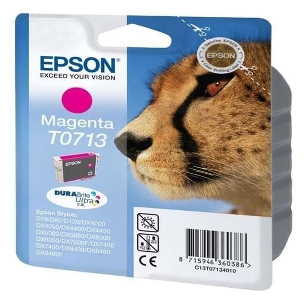 Epson T0713 Cheetah Magenta bläckpatron