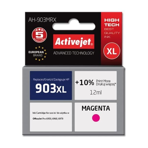ActiveJet AH-903MRX, HP, Lila, OfficeJet Pro 6950, 6960, 6970, 12ml, 900 sidor, nr 903XL