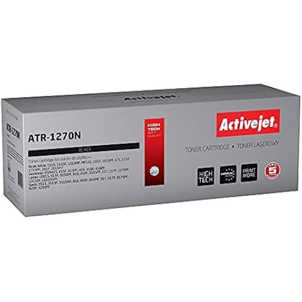 Tonerkassett - ACTIVEJET - ATR-1270N - Kompatibel med RICOH - Svart - 7 000 sidor