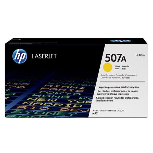 HP 507A (CE402A) TONER Gul - äkta patron för HP LaserJet 500 MFP M570/500 MFP M575/500 M551-skrivare