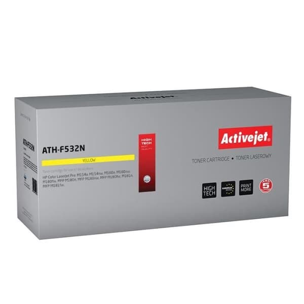 Tonerpatron - Activejet - ATH-F532N - Gul - Kompatibel - 900 sidor