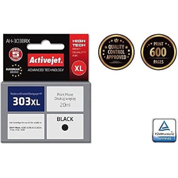 ACTIVEJET bläckpatron för HP 303XL T6N04AE skrivare - Svart 20 ml