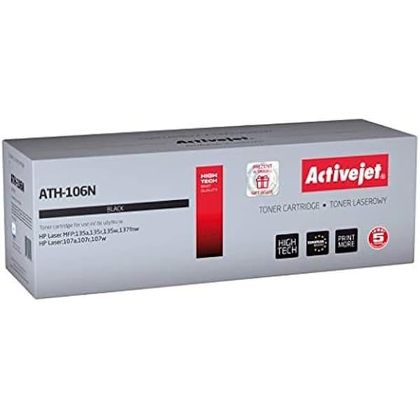 Toner - ACTIVEJET - ATH-106N - Kompatibel HP W1106A - 1000 sidor - Svart