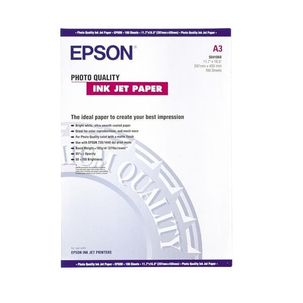 EPSON paket med 1 fotopapper S041068 - A3 - 100 ark - 104g/m2
