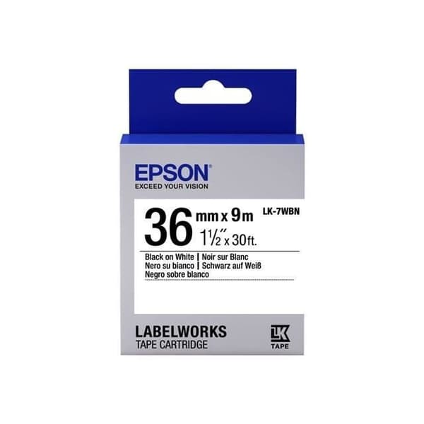 EPSON bläckpatron - LK-7WBN - standardkapacitet 36 mm (9m)