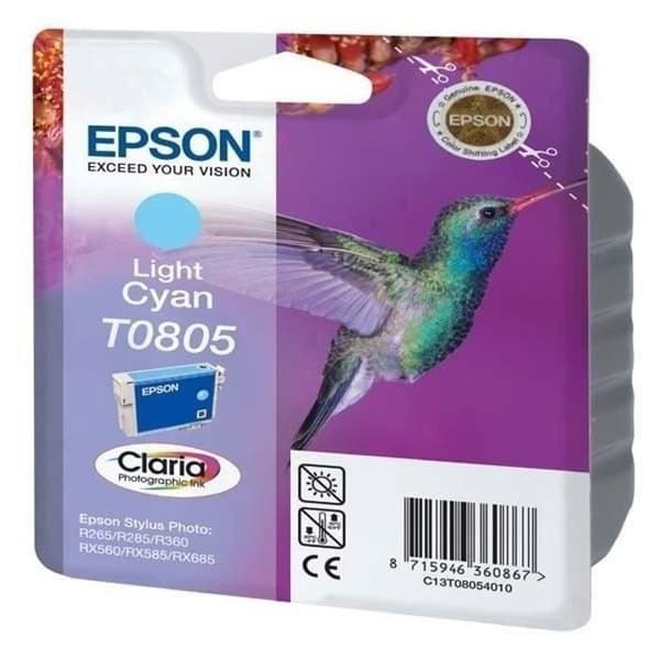 EPSON T0805 ljuscyan bläckpatron - Hummingbird (C13T08054011)