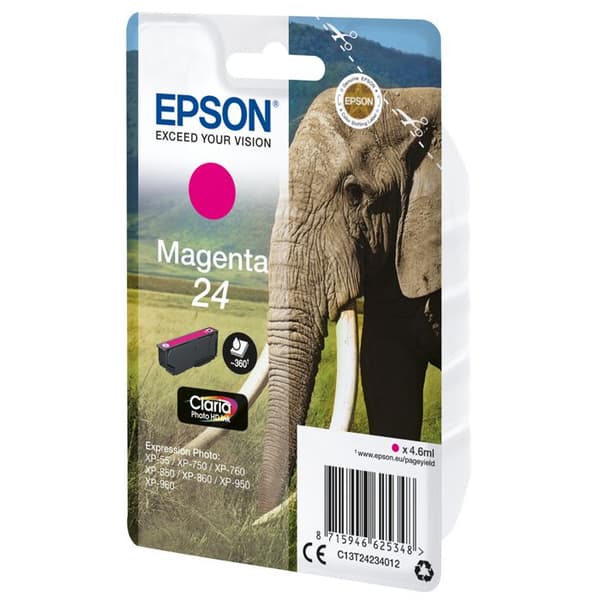 Original Epson 24 bläckpatron - Magenta - för Expression Photo och Premium