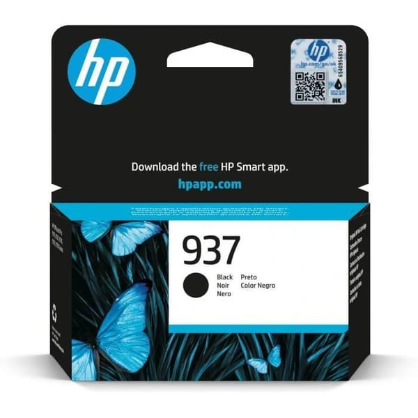 HP 937 äkta svart bläckpatron (4S6W5NE) för HP OfficeJet Pro 9110/9120/9130/9720/9730