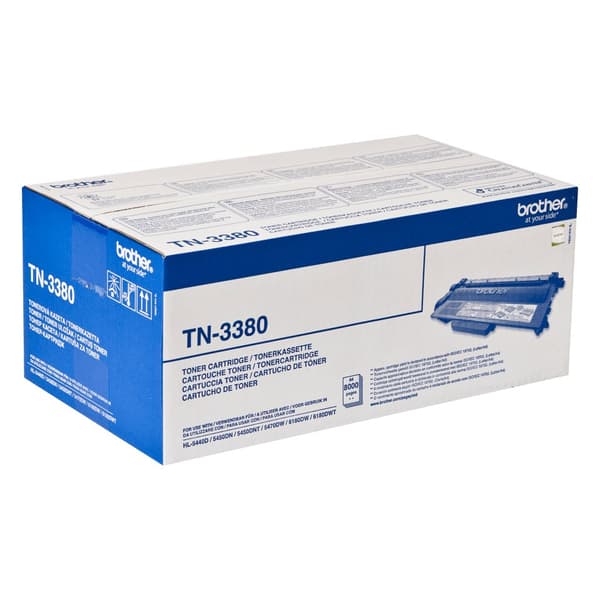 Brother TN-3380 tonerpatron 1 stk. Original Sort