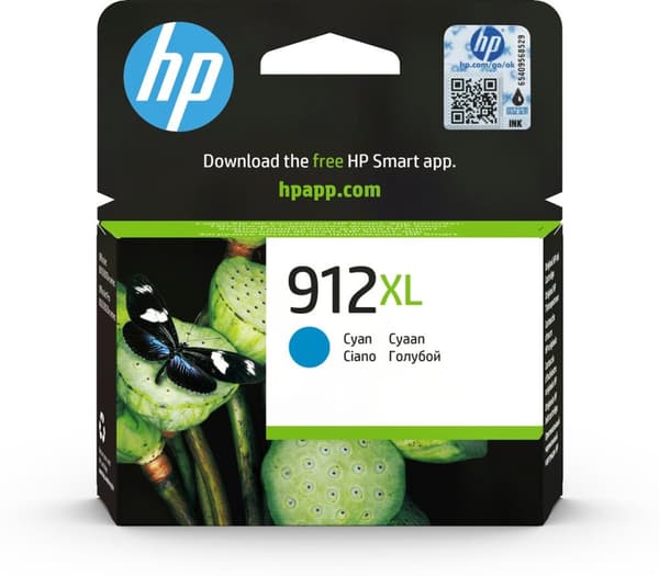 HP 912XL alkuperäinen riittoisa syaani mustekasetti