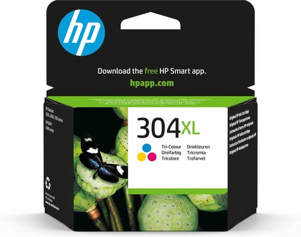 HP 304XL kolmivärinen alkuperäinen mustepatruuna EN/PL/HU/CZ/SL