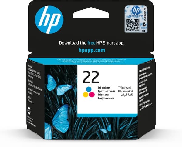 HP 22 trefarvet original blækpatron