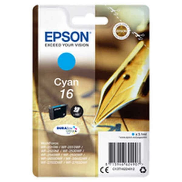 Alkunperäinen mustepatruuna Epson DURABRITE T16 Syaani