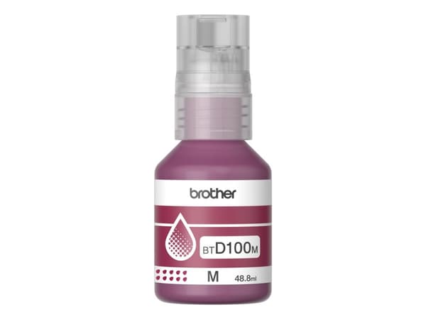Brother BTD100M, Original, Magenta, Brother, MFC-T930DW, DCP-T830DW, DCP-T730DW, DCP-T530DW, DCP-T430W, DCP-T230, 5000 pages, 48.8 ml