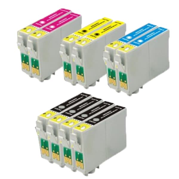 Pixojet bläckpatroner Epson T0791 - T0794 - C13T07914010, 10-pack rabatt 182 ml