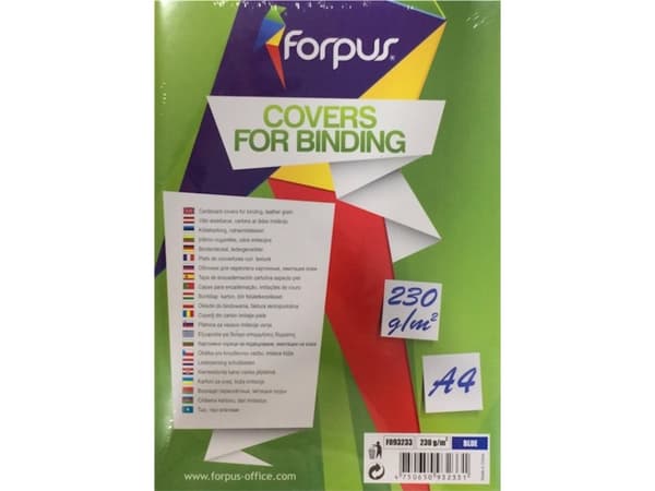 Binding covers Delta A4, 250g/m², cardboard, blue (100 pcs.)