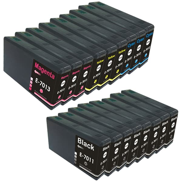 Pixojet blækpatroner Epson T7011 - T7014 - C13T70114010, 20 stk. rabatpakke 992 ml