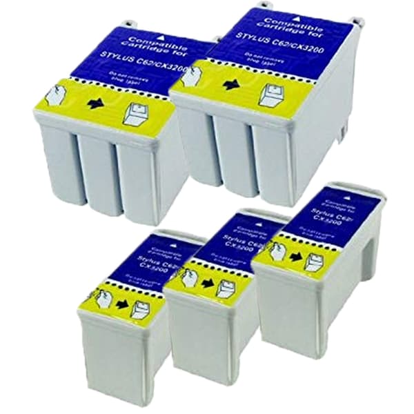 Pixojet blekkpatroner Epson T040 - T041, 5-pakning rabattpakke 139.24 ml