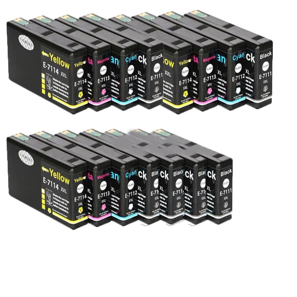 Pixojet bläckpatroner Epson T7111 - T7114, Paket med 15 744 ml