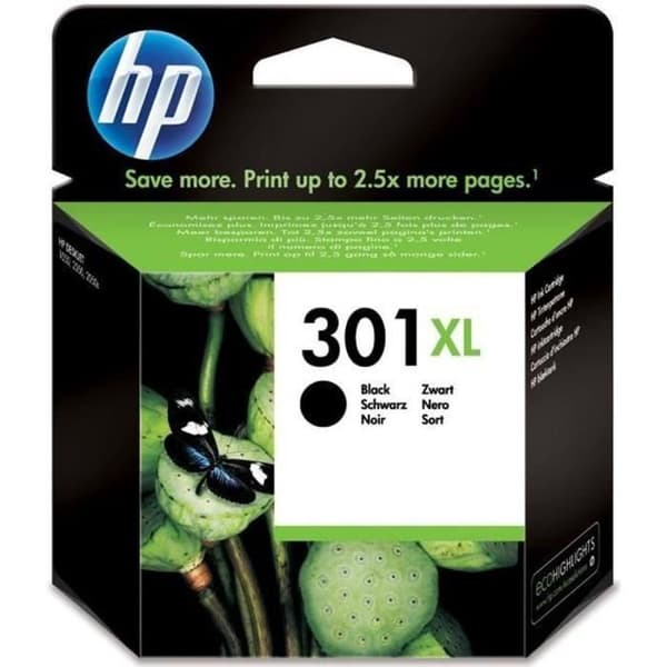 HP 301XL svart originalbläckpatron med hög kapacitet (CH563EE) för HP Envy 4505 och HP DeskJet 1050/1512/2548/3057A